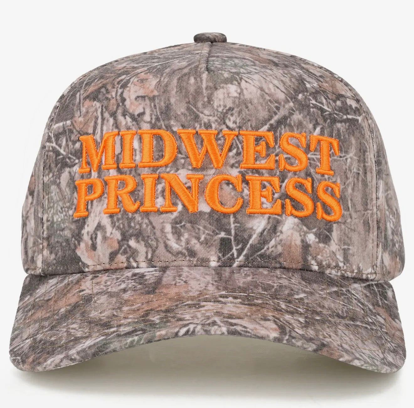 Camo orange Midwest princess hat