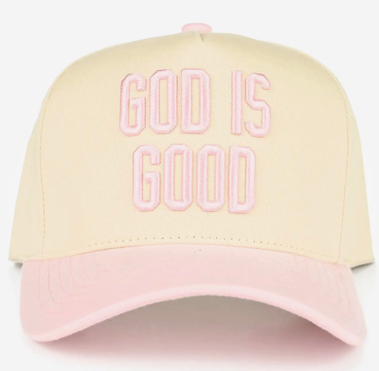 Pink God is good hat