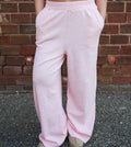 Pink linen pants