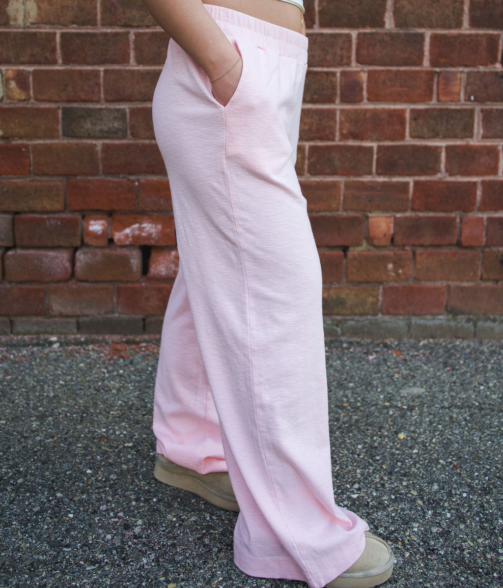 Pink linen pants