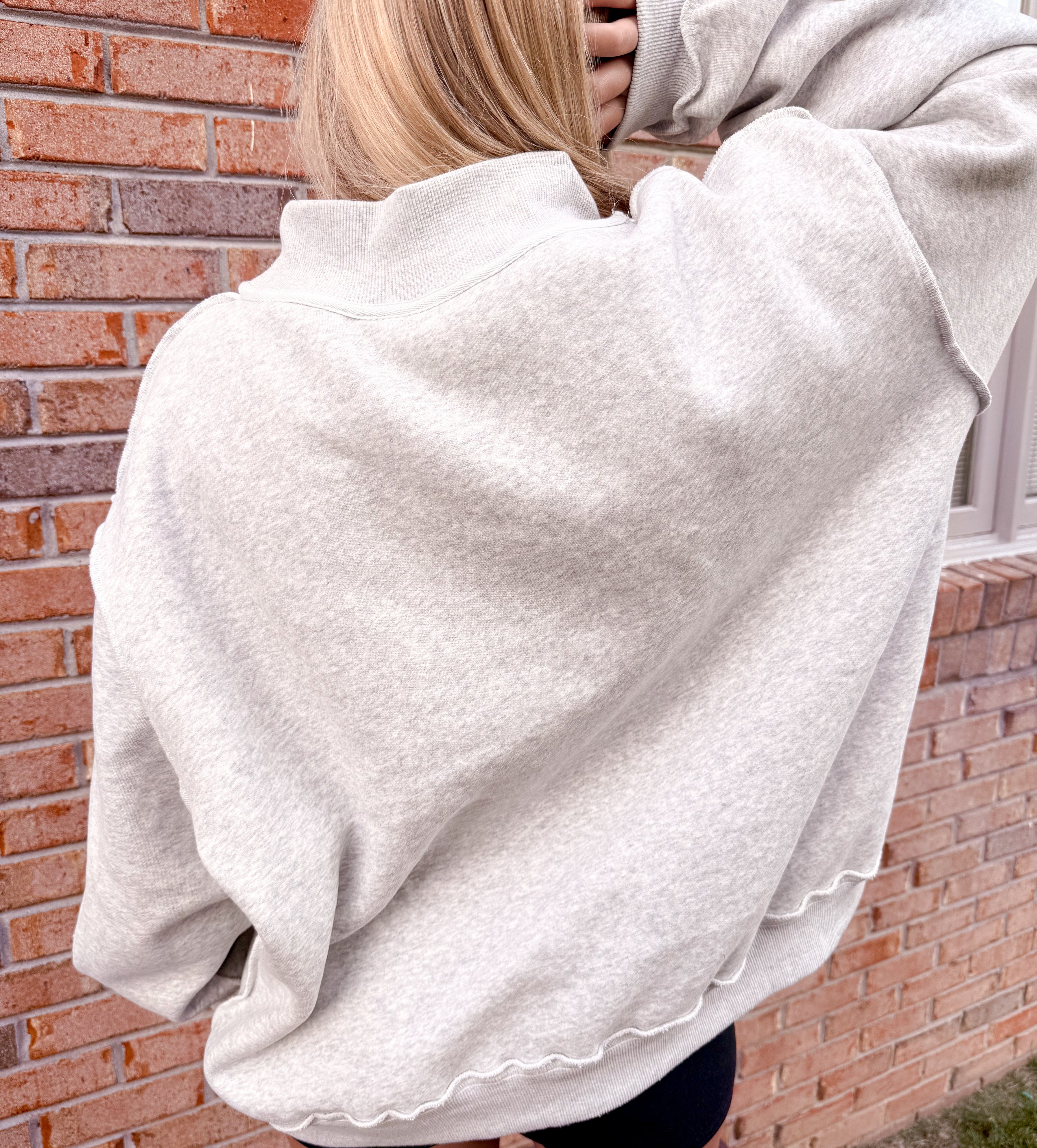 Polka dot Faith mock neck