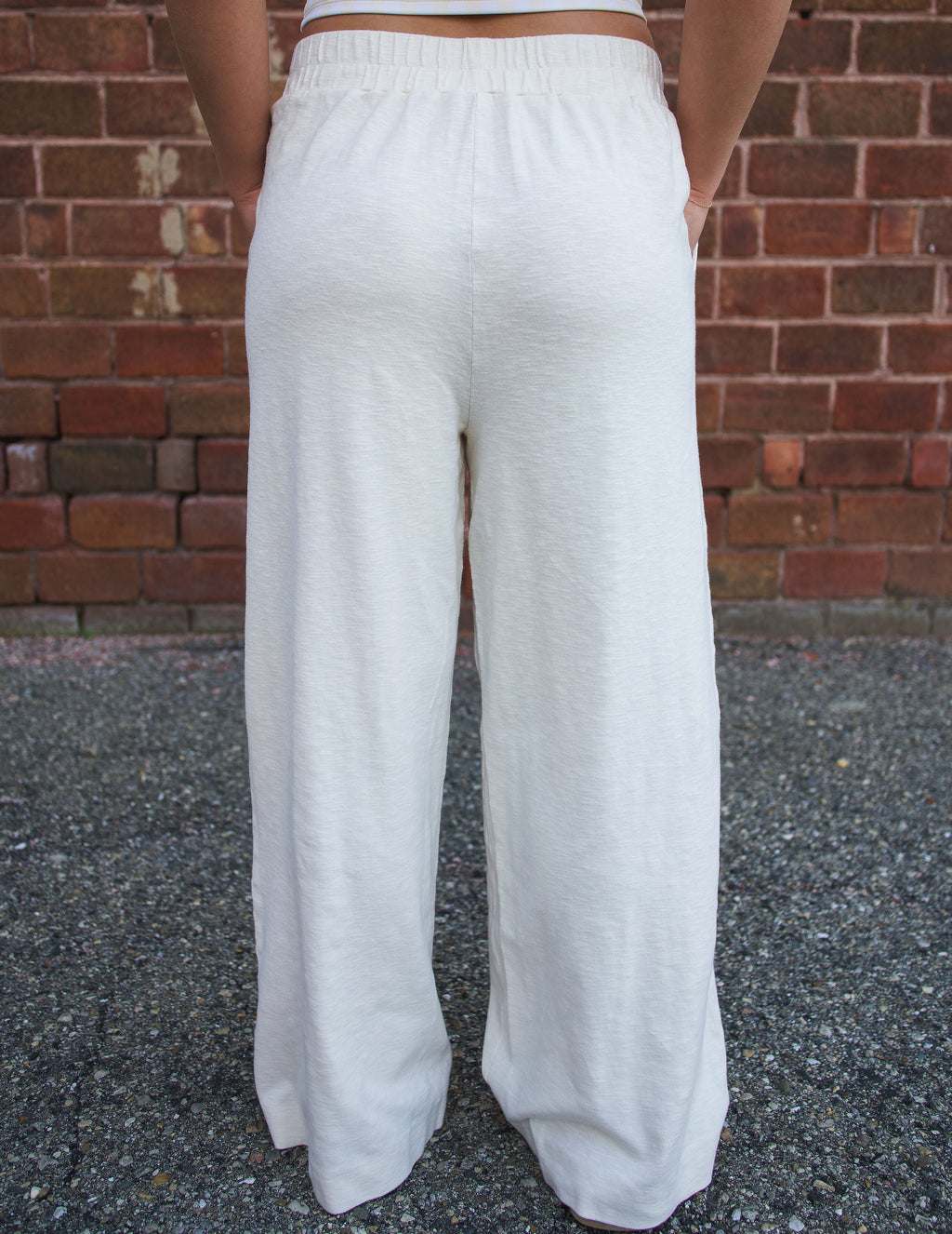 Cream linen pants