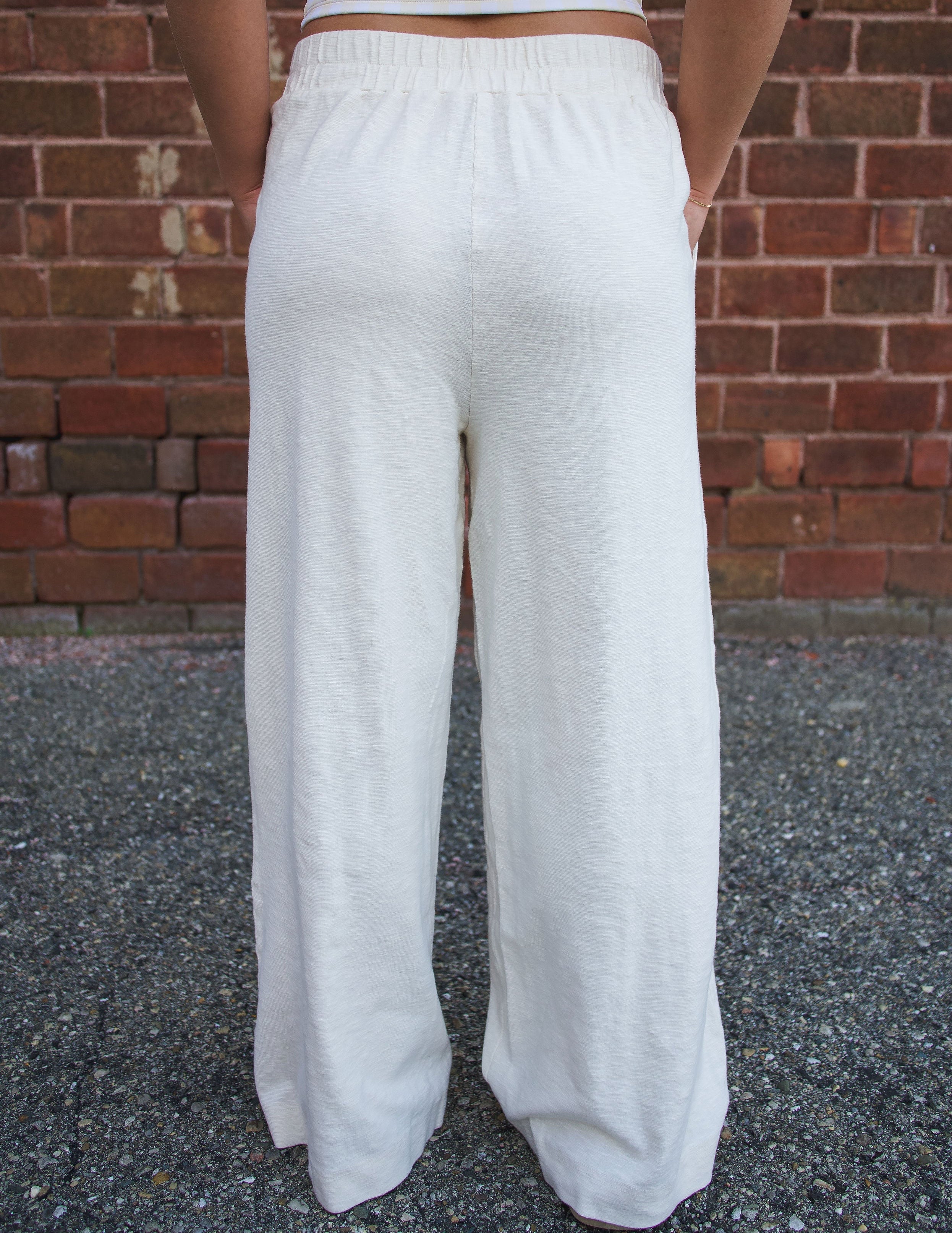 Cream linen pants