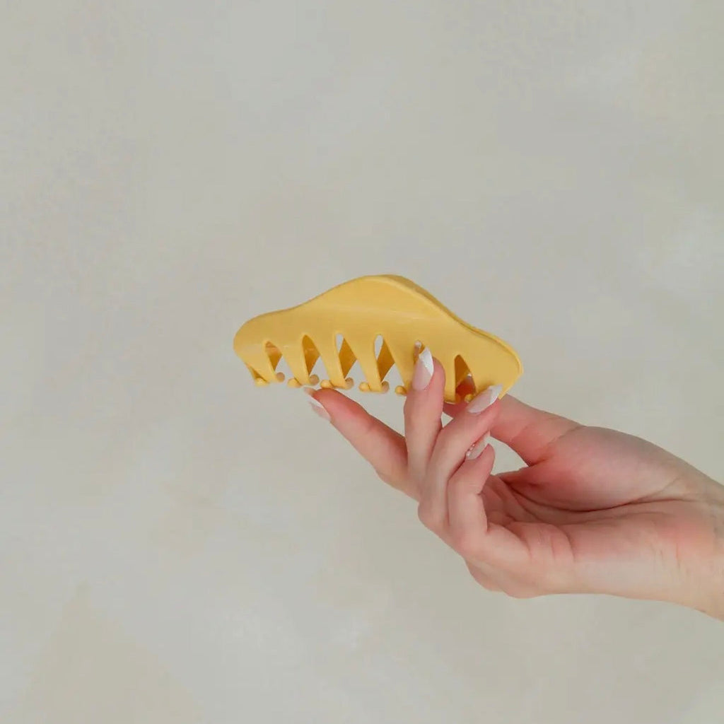 Canary yellow claw clip
