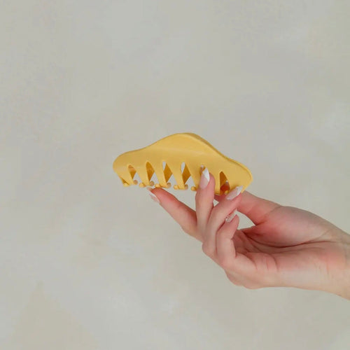 Canary yellow claw clip