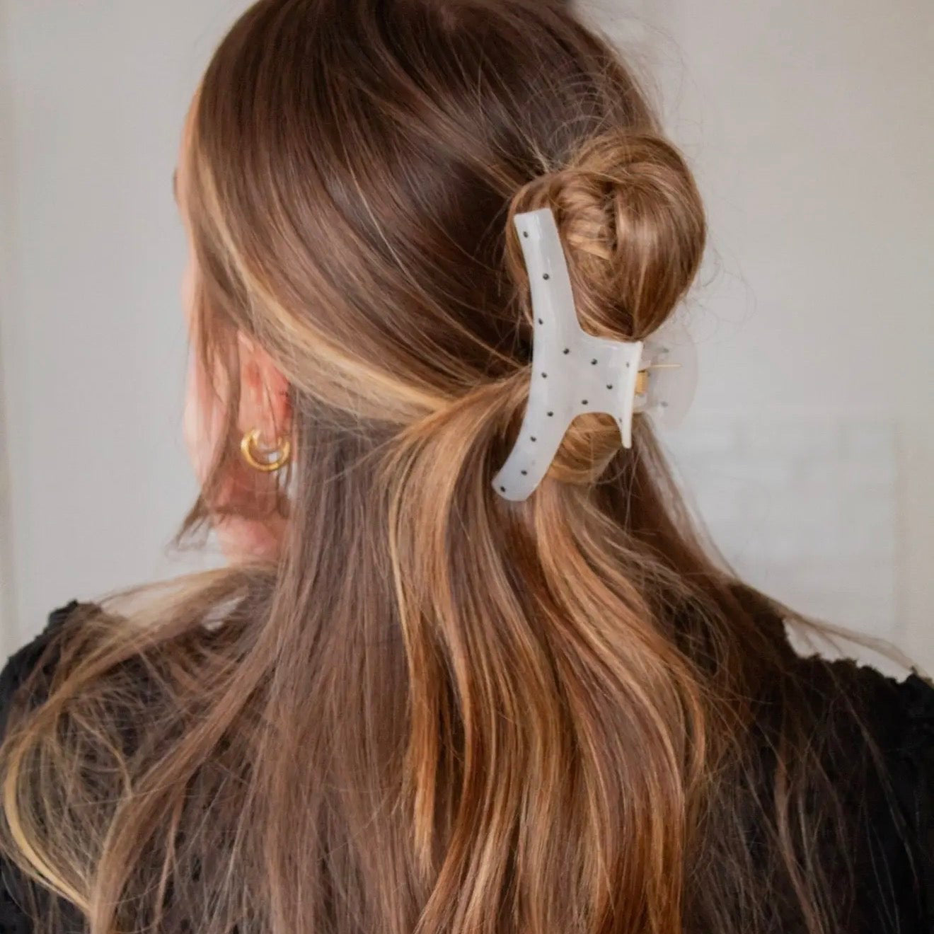 Polka dot claw clip