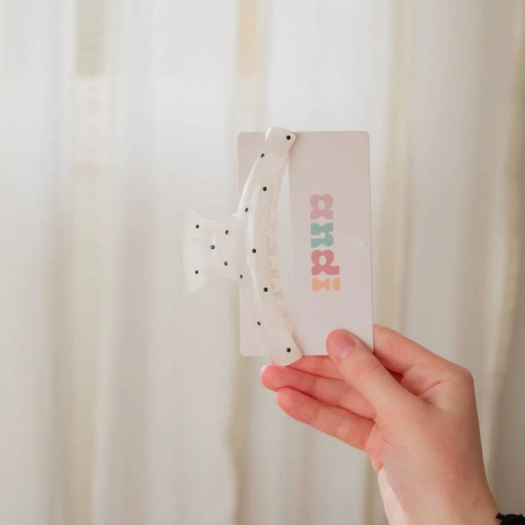 Polka dot claw clip