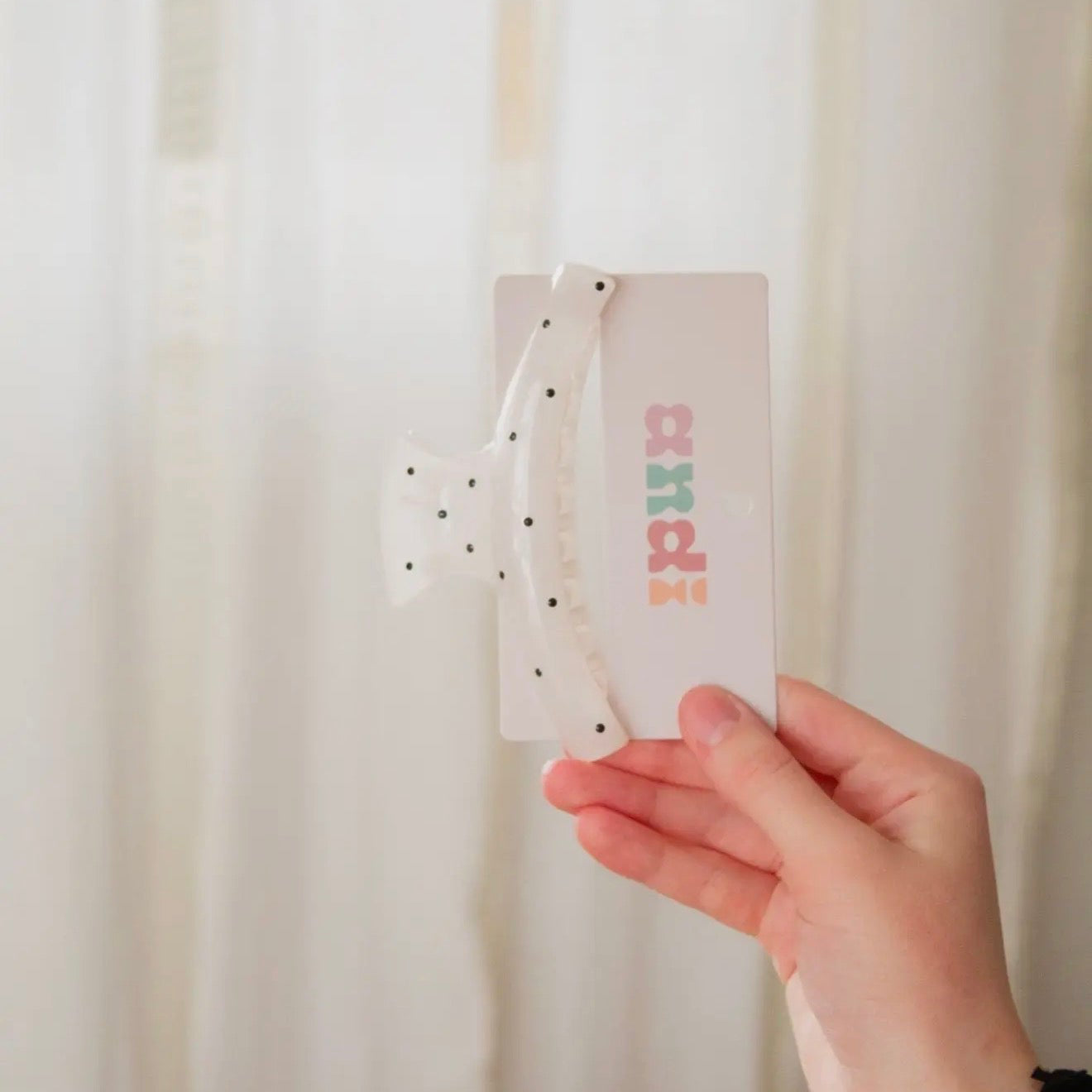 Polka dot claw clip
